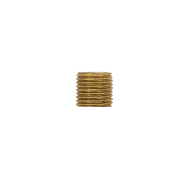 1/4 IP Solid Brass Nipple; Unfinished; 3/4" Length; 1/2" Wide