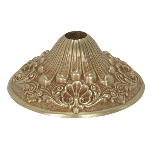 Cast Brass Canopy; French Gold Finish; 6-1/2" Diameter; 1-1/16" Center Hole; 2-1/2"