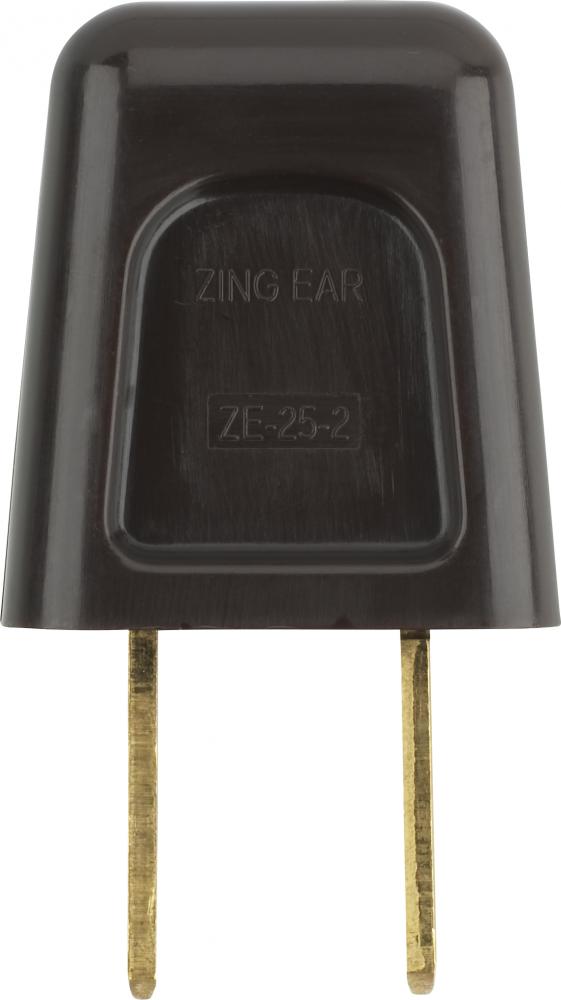 Quick Connect Plug; Polarized; 18/2 SPT-2; 6A-125V; Brown Finish
