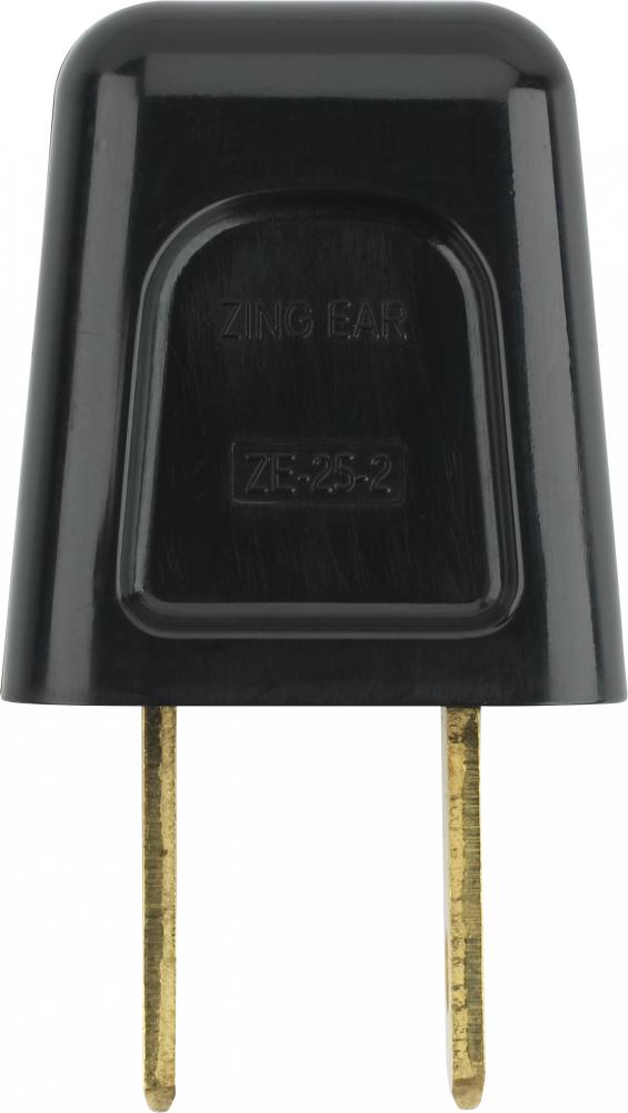 Quick Connect Plug; Polarized; 18/2 SPT-2; 6A-125V; Black Finish