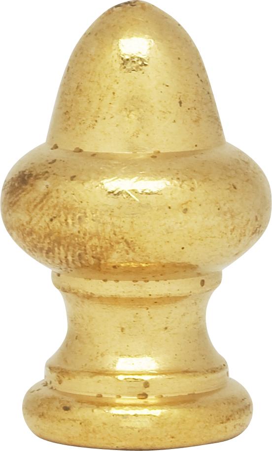 Acorn Finial; 1-1/2" Height; 1/8 IP; Burnished And Lacquered