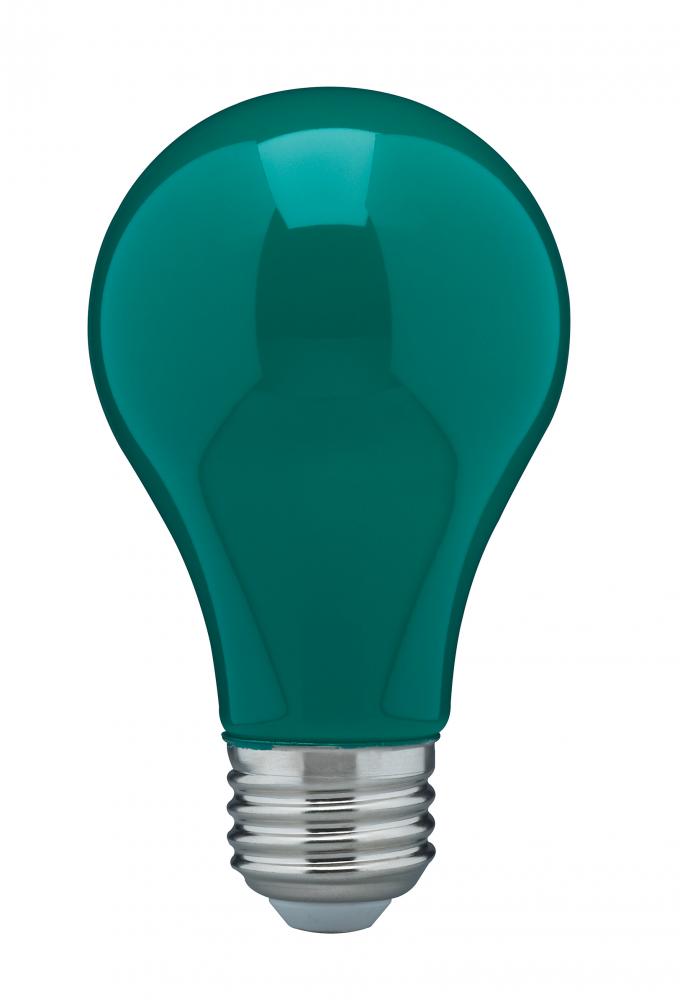 8 Watt A19 LED; Ceramic Green; Medium base; 360 deg. Beam Angle; 120 Volt