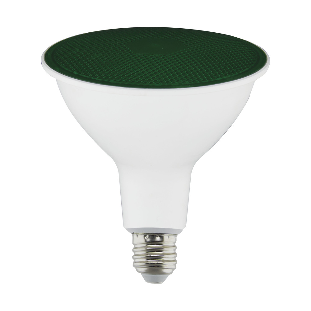 11.5 Watt PAR38 LED; Green; 90 degree Beam Angle; Medium base; 120 Volt