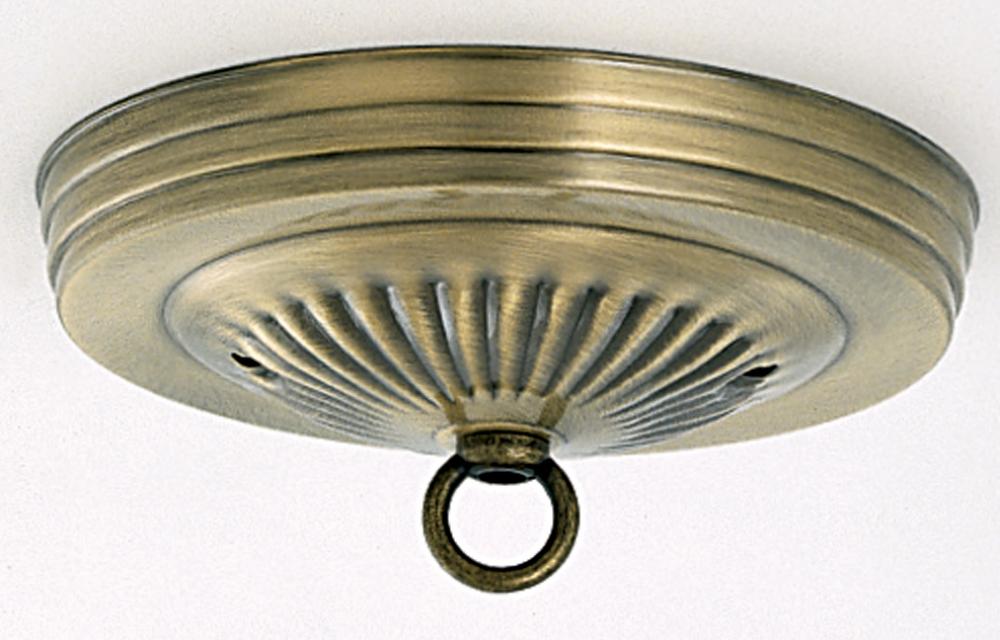 Ribbed Canopy Kit; Antique Brass Finish
