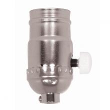 Satco Products Inc. 80/1015 - 150W Full Range Turn Knob Dimmer Socket; 1/8 IPS; Aluminum; Nickel Finish; 120V