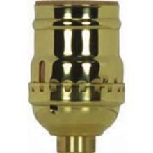  80/1038 - Short Keyless Socket; 1/8 IPS; 3 Piece Stamped Solid Brass; Polished Brass Finish; 660W; 250V; Uno