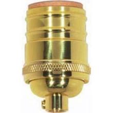 Satco Products Inc. 80/1056 - Short Keyless Socket; 1/8 IPS; 4 Piece Stamped Solid Brass; Polished Brass Finish; 660W; 250V; Uno