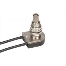 Satco Products Inc. 80/1127 - On-Off Metal Push Switch; 5/8" Metal Bushing; Single Circuit; 6A-125V, 3A-250V Rating; Nickel