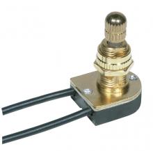 Satco Products Inc. 80/1134 - On-Off Metal Rotary Switch; 5/8" Metal Bushing; Single Circuit; 6A-125V, 3A-250V Rating; Brass