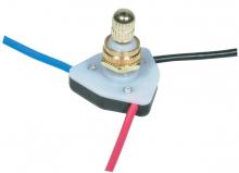 Satco Products Inc. 80/1140 - Hi-Low Metal Rotary Switch With Diode; 2 Circuit; 6A-125V, 3A-250V Rating; On-Off Function; Brass