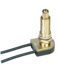 Satco Products Inc. 80/1367 - On-Off Metal Push Switch; 1-1/8" Metal Bushing; Single Circuit; 6A-125V, 3A-250V Rating; 6"