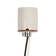 Satco Products Inc. 80/1614 - Keyless Porcelain Socket 1/8 IP Cap With Side Notches; 2 Wireways; Spring Contact For 4KV; 18"