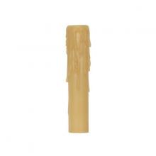 Satco Products Inc. 80/1634 - Candelabra Base Resin Half Drip; Amber Finish; 7/8" Inside Diameter; 1-5/32" Outside