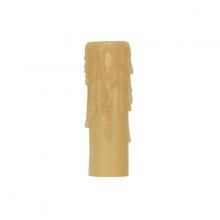 Satco Products Inc. 80/1635 - Candelabra Base Resin Half Drip; Amber Finish; 7/8" Inside Diameter; 1-5/32" Outside