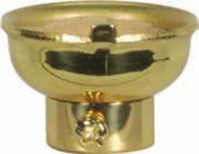 Satco Products Inc. 80/1750 - 1/4 IPS Stamped Solid Brass Caps With Set Screw; Polished Nickel