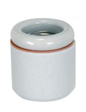 Satco Products Inc. 80/2243 - 2 Piece Keyless Porcelain Socket With Fiber And 1/8 IP Slip Hole; Unglazed; 660W; 250V