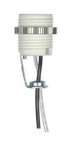 Satco Products Inc. 80/2543 - Threaded Porcelain Candelabra Socket; 2" Height; 7/8" Diameter; 18" 18 UL 1015 B/W Leads