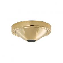 Satco Products Inc. 90/047 - Plain Deep Fixture; Canopy Only; Brass Finish; 5" Diameter; 11/16" Center Hole; 1-3/4"