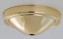 Satco Products Inc. 90/051 - Plain Deep Fixture; Canopy Only; Brass Finish; 5" Diameter; 7/16" Center Hole; 1-3/4"