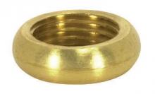 Satco Products Inc. 90/1634 - Brass Round Beaded Locknut; 1/8 IP; 9/16" Diameter; 5/32" Thick; Unfinished