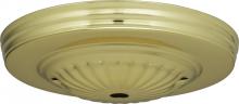Satco Products Inc. 90/1674 - Ribbed Canopy; Canopy Only; Brass Finish; 5" Diameter; 7/16" Center Hole; 2 -8/32 Bar Holes