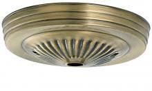 Satco Products Inc. 90/1675 - Ribbed Canopy; Canopy Only; Antique Brass Finish; 5" Diameter; 7/16" Center Hole; 2 -8/32