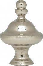 Satco Products Inc. 90/1722 - Pyramid Finial; 1-1/2" Height; 1/4-27; Polished Chrome Finish