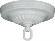 Satco Products Inc. 90/197 - Ribbed Canopy Kit; White Finish; 5" Diameter; 1-1/16" Center Hole; Includes Hardware; 25lbs