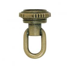 Satco Products Inc. 90/2344 - 1/8 IP Screw Collar Loop With Ring; 1/8 IP; 25lbs Max; Antique Brass Finish