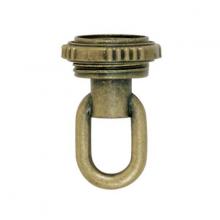 Satco Products Inc. 90/2352 - 3/8 IP Screw Collar Loop With Ring; 25lbs Max; Antique Brass Finish