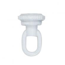Satco Products Inc. 90/2422 - 1/8 IP Screw Collar Loop With Ring; 25lbs Max; White Finish