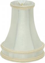 Satco Products Inc. 90/2527 - Clip On Shade; Cream Leather Look; 2-1/8" Top; 4" Bottom; 5-1/8" Side