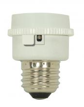 Satco Products Inc. 90/2610 - Medium To GU24 Adapter; White Finish; E26-GU24 With Photocell; 1-1/8" Overall Extension;