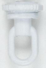 Satco Products Inc. 90/338 - 1/4 IP Matching Screw Collar Loop With Ring; 25lbs Max; White Finish