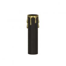 Satco Products Inc. 90/368 - Plastic Drip Candle Cover; Black Plastic With Gold Drip; 1-3/16" Inside Diameter; 1-1/4"