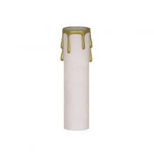 Satco Products Inc. 90/373 - Plastic Drip Candle Cover; White Plastic With Gold Drip; 1-3/16" Inside Diameter; 1-1/4"