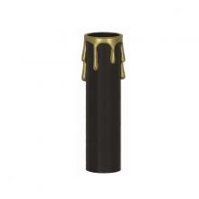 Satco Products Inc. 90/375 - Plastic Drip Candle Cover; Black Plastic With Gold Drip; 1-3/16" Inside Diameter; 1-1/4"