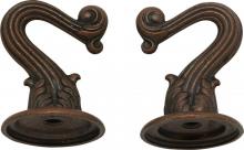 Satco Products Inc. 90/453 - Die Cast Swag Hook Kit; Antique Copper Finish; Kit Contains 2 Hooks With Hardware; 10lbs Max