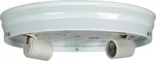 Satco Products Inc. 90/685 - 10" 2-Light Ceiling Pan; White Finish; Includes Hardware; 60W Max