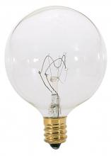 Satco Products Inc. A3922 - 25 Watt G16 1/2 Incandescent; Clear; 2500 Average rated hours; 186 Lumens; Candelabra base; 130 Volt