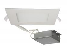 Satco Products Inc. S11612 - 12 watt LED Direct Wire Downlight; Edge-lit; 6 inch; 3000K; 120 volt; Dimmable; Square; Remote