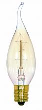 Satco Products Inc. S2418 - 25 Watt CA8 Incandescent; Clear; 3000 Average rated hours; 100 Lumens; Candelabra base; 120 Volt