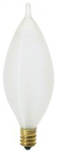 Satco Products Inc. S2703 - 25 Watt C11 Incandescent; Spun White; 4000 Average rated hours; 160 Lumens; Candelabra base; 120