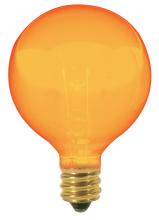 Satco Products Inc. S3836 - 10 Watt G12 1/2 Incandescent; Transparent Amber; 1500 Average rated hours; Candelabra base; 120 Volt