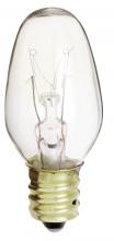 Satco Products Inc. S3902 - 7 Watt C7 Incandescent; Clear; 2500 Average rated hours; 35 Lumens; Candelabra base; 130 Volt
