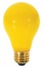 Satco Products Inc. S3938 - 60 Watt A19 Incandescent; Yellow; 2000 Average rated hours; Medium base; 130 Volt; 2/Pack