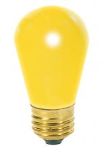 Satco Products Inc. S3960 - 11 Watt S14 Incandescent; Ceramic Yellow; 2500 Average rated hours; Medium base; 130 Volt