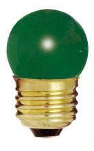 Satco Products Inc. S4509 - 7.5 Watt S11 Incandescent; Ceramic Green; 2500 Average rated hours; Medium base; 120 Volt; Carded