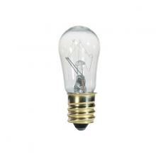 Satco Products Inc. S4567 - 3 Watt S6 Incandescent; Clear; 1500 Average rated hours; 10 Lumens; Candelabra base; 130 Volt