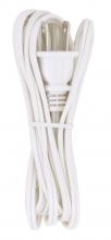 Satco Products Inc. S70/100 - 8 Foot Cord With Plug; White Finish